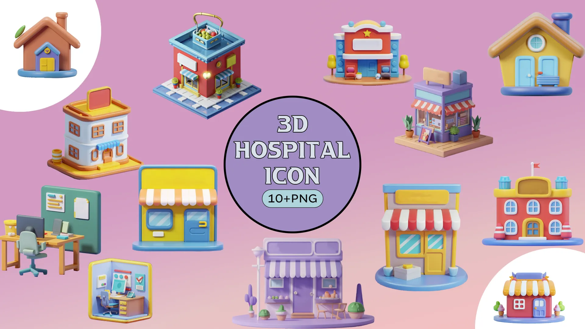 Charming Hospital Structures 3D Pack for Healthcare Design image